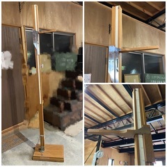 木製  身長計 昭和レトロ 110cm～2m 学校 身長測定器