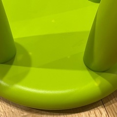 IKEA MAMMUT 子供椅子　グリーンの画像