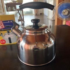 【美品】笛吹きケトル　3.5L ステンレス　IH &ガス両用　コーナン　箱付きの画像