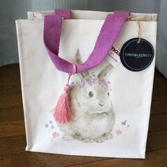 【新品・未使用】うさぎのミニトート＆ハンカチの画像
