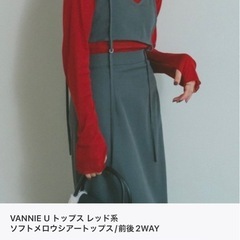 VANNIE U トップス レッド系 ソフトメロウシャートップス...