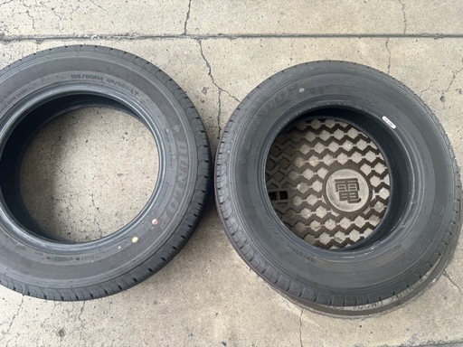 ダンロップ　155/80R14 88/86N 4本セット　新車外し