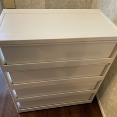 ⭕️お買い得⭕️チェ スト ワイド 4段 /ブラウン の画像