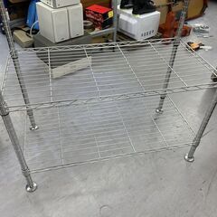 スチールラック 3段 90×45×204ｃｍ ハンガーポール付き メタルラック 棚 衣類掛け ワードローブバー 札幌市手稲区の画像