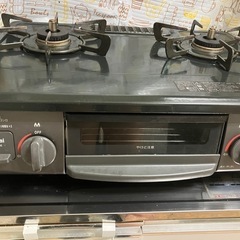 ガスコンロ　二口　魚焼きグリル付き