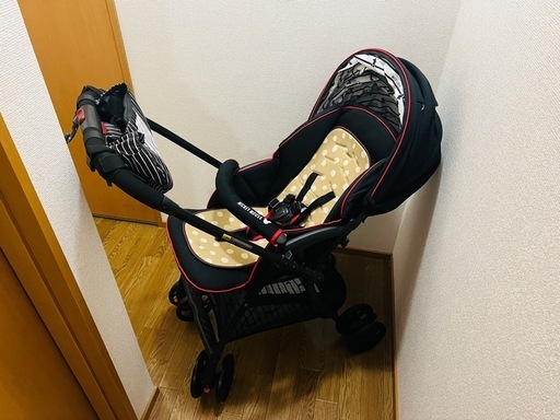 【未使用】おまけ付きSmartAngel A型ベビーカー デ・ヨーネ レジェ ミッキーマウス軽量4.9kg ハイシート54cm 生後1