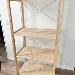 IKEA イケア 木製ラック 奥行き50cm 横幅90cm 高さ...