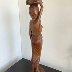 希少品　木彫り　木製 女性像 裸婦像 置物 オブジェ　バリ 工芸品　裸体　彫刻 木彫り 彫刻 女性像 裸婦像 工芸品 置物 オブジェ バリ島 - 置物