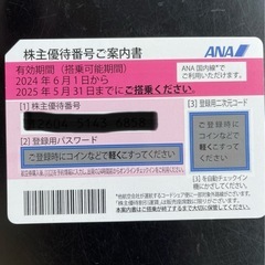 ANA 株主優待優待券