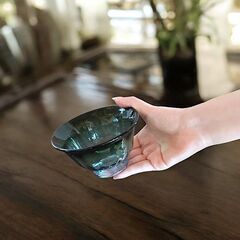 舩木倭帆 作 モール小鉢 吹きガラス shizuサイン入り