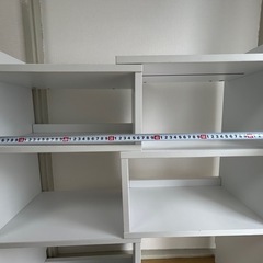 【取引決定済】伸長式オープンラック/白 の画像