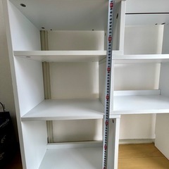 【取引決定済】伸長式オープンラック/白 の画像