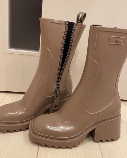 Chloeレインブーツ/クロエ/厚底ブーツ/防水/おしゃれ長靴/ハイブランド