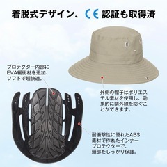 【未使用】自転車 ヘルメット 帽子型 UV防止 自転車用ヘルメット 内装 帽子 CE認証の画像