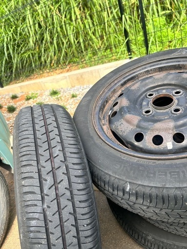 4本！ブリヂストン155/65 R14 75H タイヤ　ホイールキャップ付き