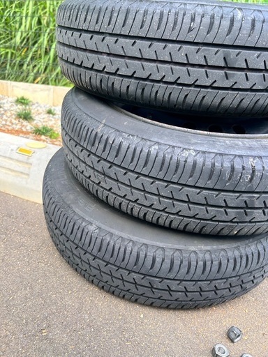 4本！ブリヂストン155/65 R14 75H タイヤ　ホイールキャップ付き