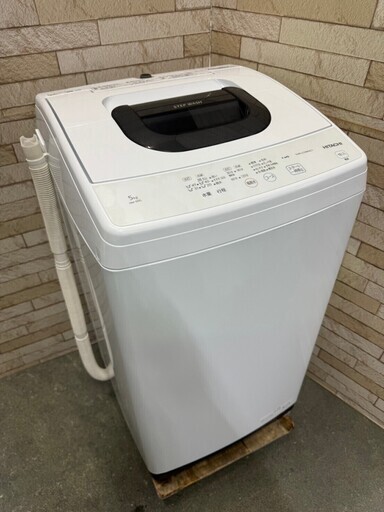 【美品】大阪送料無料★3か月保障付き★洗濯機★2022年★日立★5kg★NW-50G★S-466