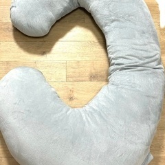 美品　C型　抱き枕 妊婦 人気 マイクロファイバー　マタニティーだきまくら 授乳クッション 背もたれ ふわふわ包み込む 横向き寝 抱きまくら 大きい 妊娠プレゼント 取り外し可能なカバー付き　パステル　カラー　ブルー　可愛い　の画像