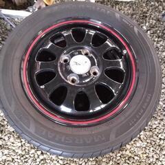 軽自動車用　13インチアルミホイール　タイヤホイールセットの画像