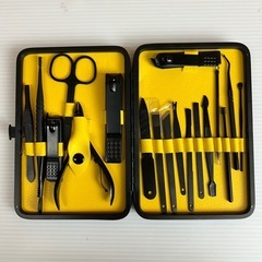 k0930621  ステンレス製爪切り18本セット 黒爪切りセッ...