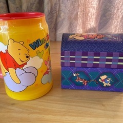 くまのプーさん　ドリンクカップ　小物入れ/ジュエリーケース　2点セット