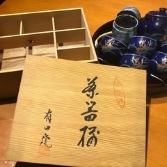 有田焼の急須セット日光彫を添えての画像