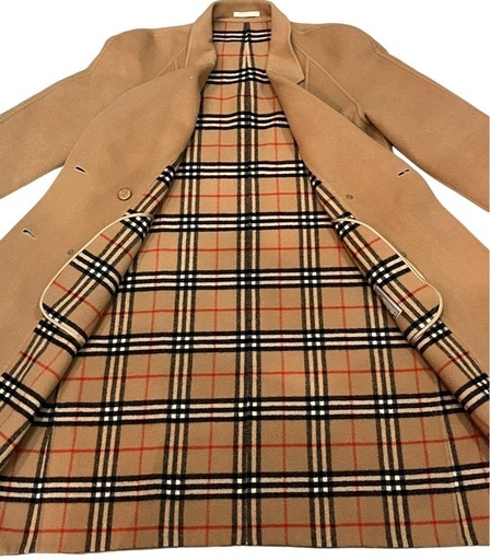 バーバリー 100ウール コート 80s ノバチェック 古着