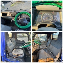 NOX.PM適合！H15年三菱キャンター！5速MT車！人気のマフラー燃焼装置無し！積載2000Kg！アームロール、コンテナ脱着車両！の画像