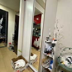 鏡付きワードローブ