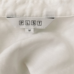 PLST プラステ　リネン 白 長袖シャツ Mサイズの画像