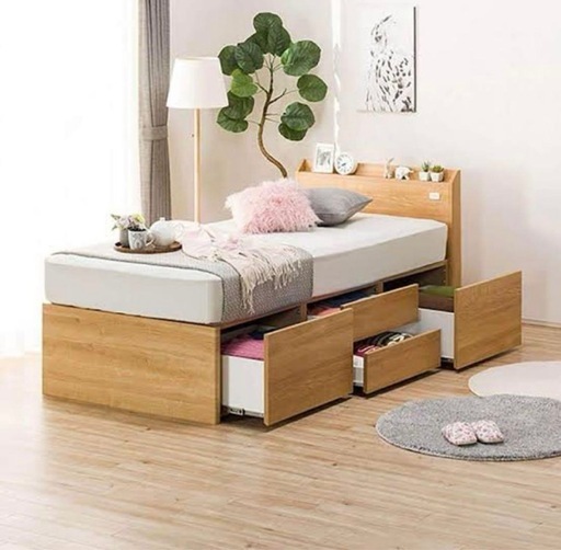 ニトリ　セミダブルベッド（チェストベッド40）