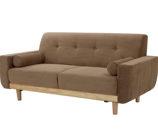 LOWYA ロウヤ ソファ ソファー 2人掛け 2.5人掛け おしゃれ ファブリック 幅156cm モカ