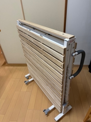 【引取り限定】折りたたみ桐すのこベッド シングル