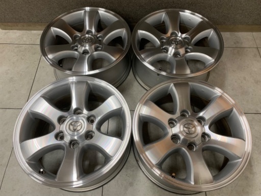 ランクルプラド純正★200系ハイエース流用　17×7.5J　＋30　120系プラド　トヨタ純正　人気商品　ブレ、曲がり無し