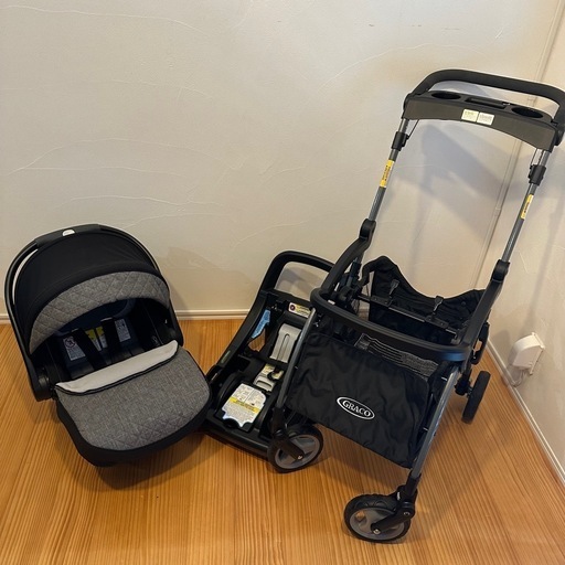 Graco ベビーカー チャイルドシート付き ブラック/グレー　トラベルシステム