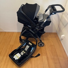 Graco ベビーカー チャイルドシート付き ブラック/グレー　...