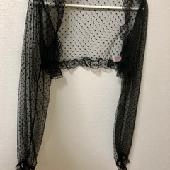 ボレロ　黒　レース　水玉　シースルー