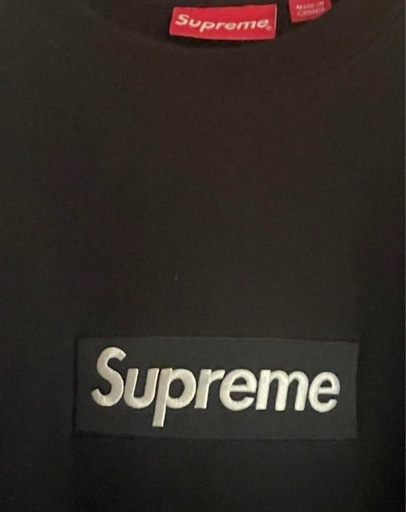 美品　　Supreme Box Logo Crewneck ブラック 18aw