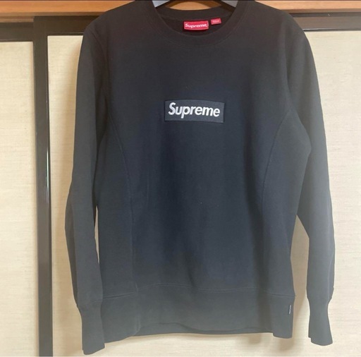 美品　　Supreme Box Logo Crewneck ブラック 18aw