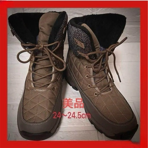 可愛い冬靴❗️内側ボアのスノーブーツ •登山・トレッキング　サイズ38（24〜24.5cm 3E）