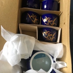 有田焼、急須、湯呑みセット。