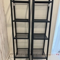 IKEA LERBERG シェルフユニット グレー 4段ラック ...