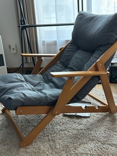 【終了】ニトリ リクライニングチェア アルシーGY（オットマン付）