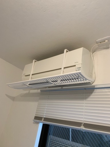 エアコンの風よけ風が直接あたらなくなる