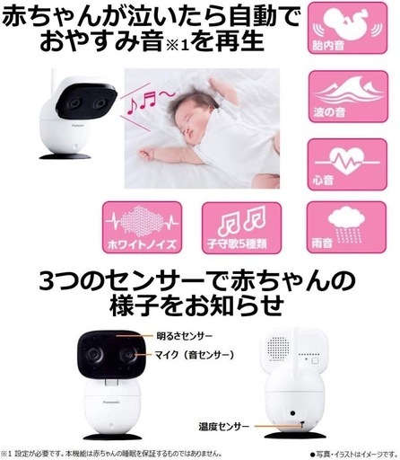 【美品:付属品完備】Panasonic ベビーモニター
