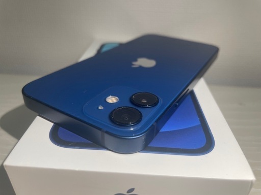 100% iPhone 12mini128gb青 デュアルカメラ 箱付き オンライン支払い対応