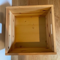 無印　パイン材収納ＢＯＸキャスター付きの画像