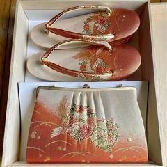 【京都呉服の佐賀錦草履バッグセット】