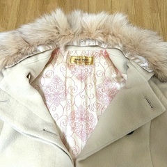 ROYAL PARTY  ロイヤルパーティー　コート　ファー付き　ベージュの画像