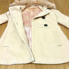 ROYAL PARTY  ロイヤルパーティー　コート　ファー付き　ベージュの画像